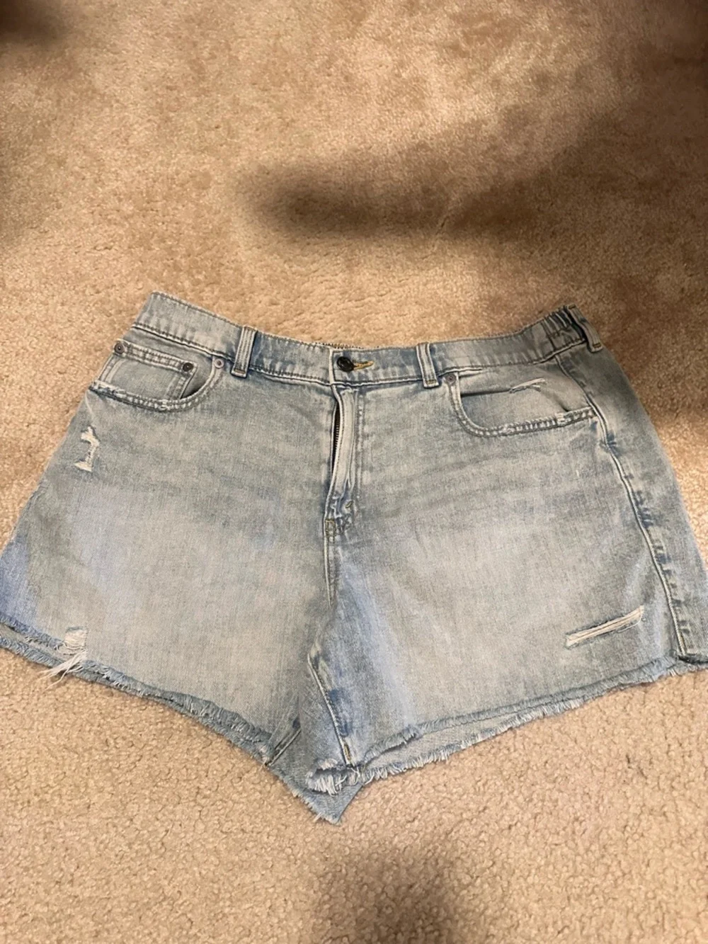 Elastic wait denim shorts - Picture 2 of 5
